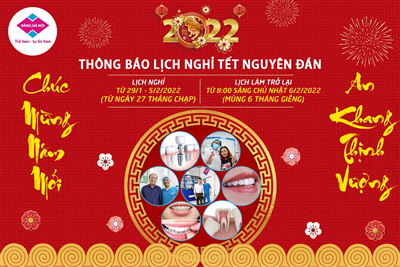 THÔNG BÁO NGHỈ TẾT NGUYÊN ĐÁN 2022